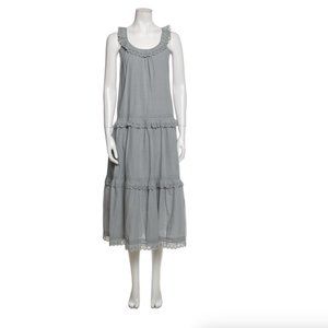 The Great Eyelet Magnolia Dress In Dusty Powder Blue (Size XS)